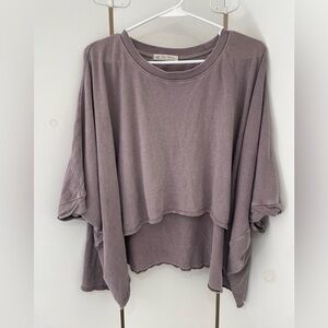 We The Free Lavender purple Oversized shirt a little cropped comfy boho medium